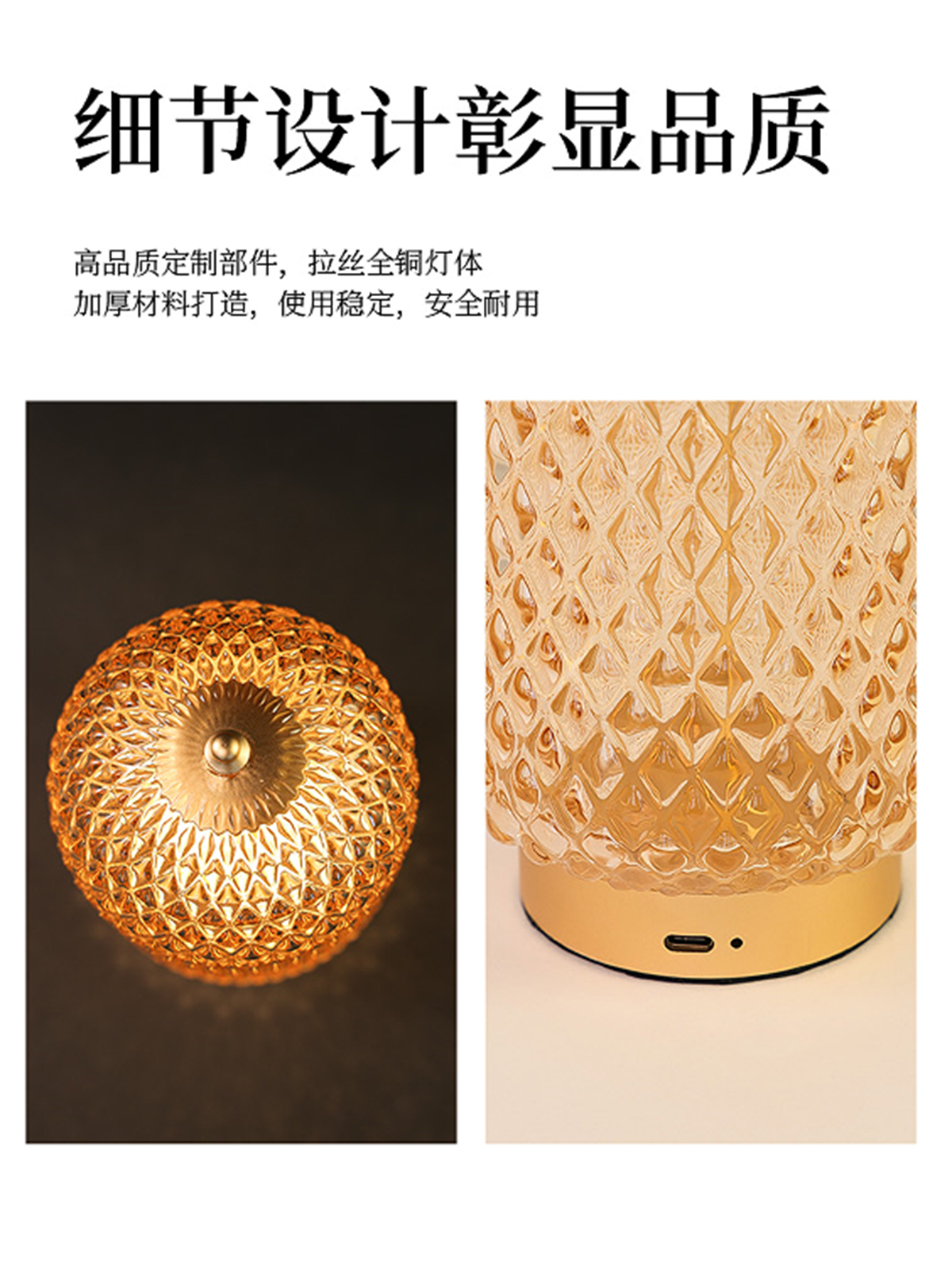 Simple style desk lamp for bedroom, multi-color bedside lamp, Nordic warm, eye-protecting and high-end feel Item Picture