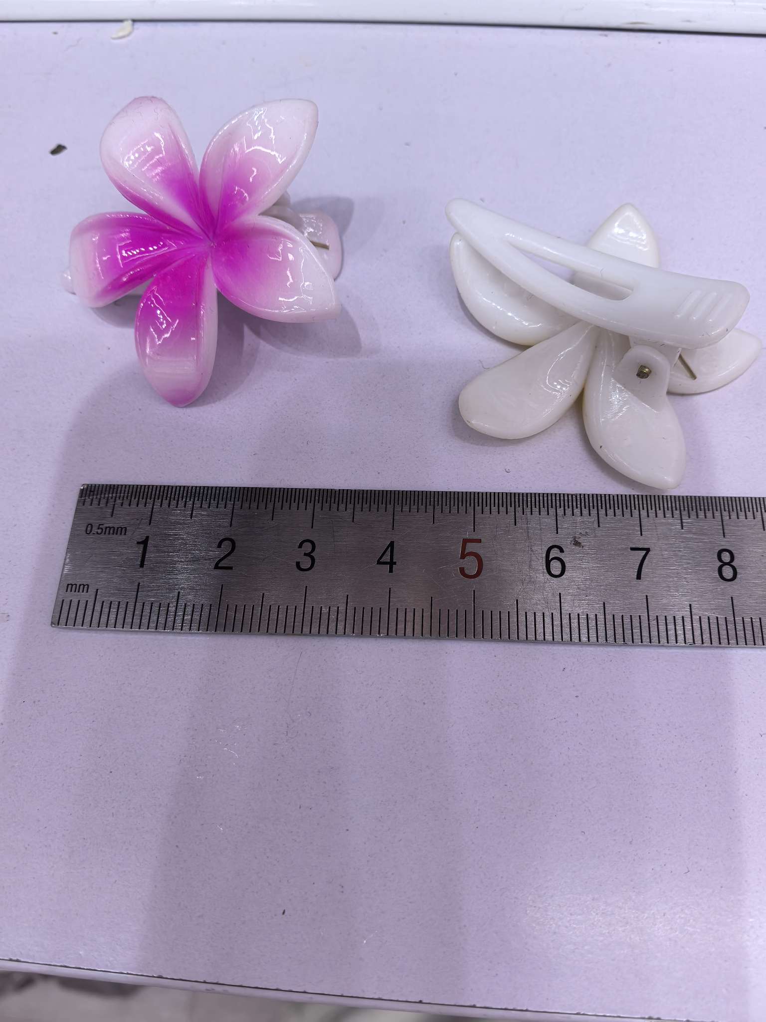 鸡蛋花发夹十5个5公分毛巾圈  春天色系细节图