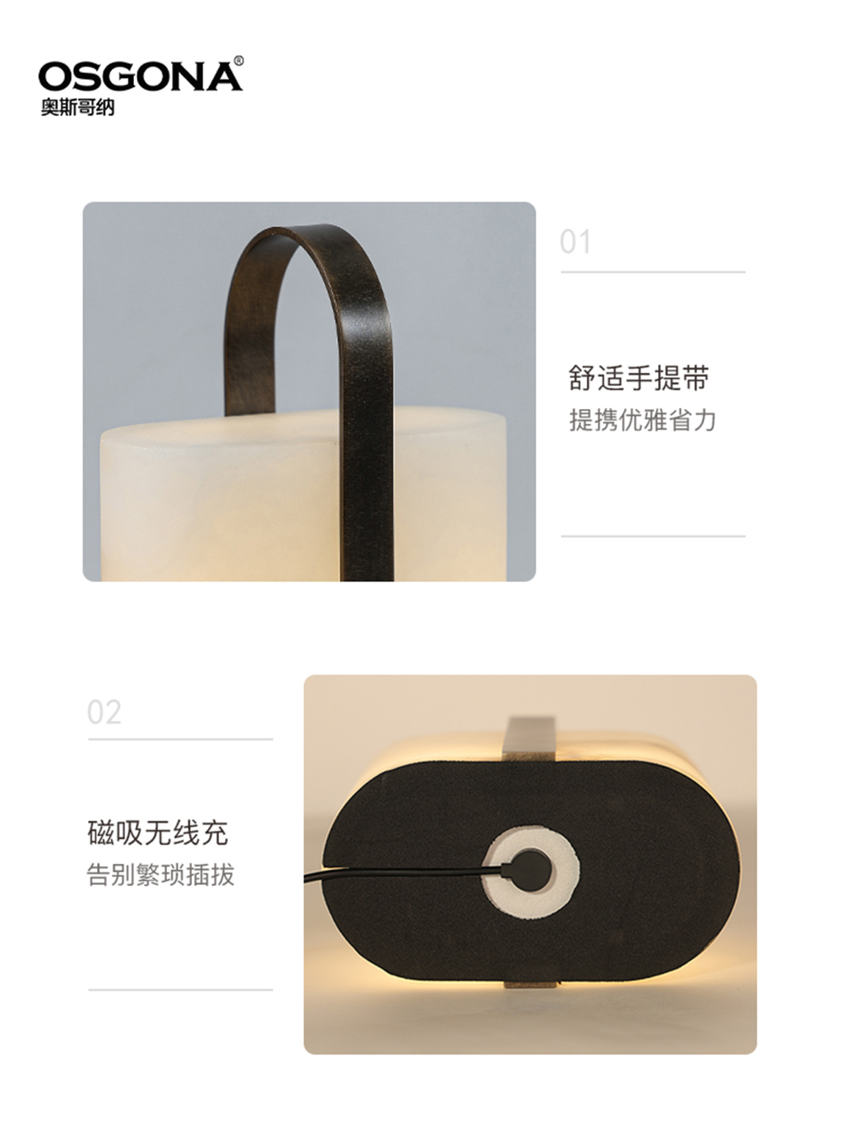 Creative table lamps, decorative items, night lights, decorative marble ambient lights, home decorative lights Item Picture