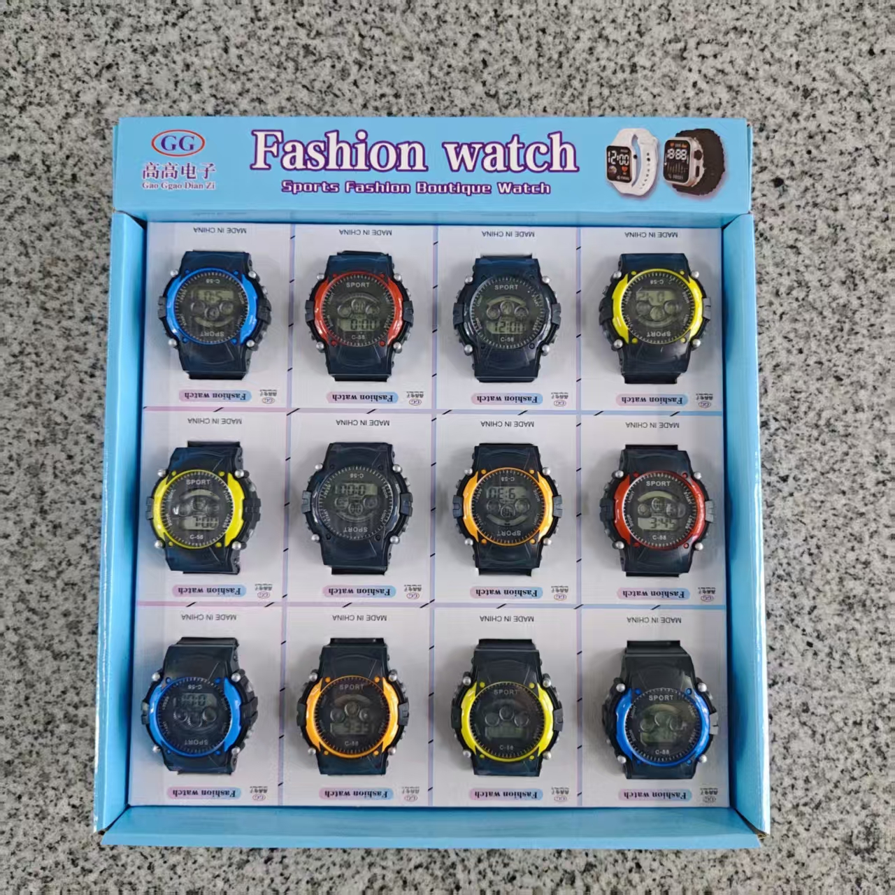 Wholesale from the manufacturer of fashionable, sporty, multi-functional, lightweight, convenient, clear screen display and precise timekeeping