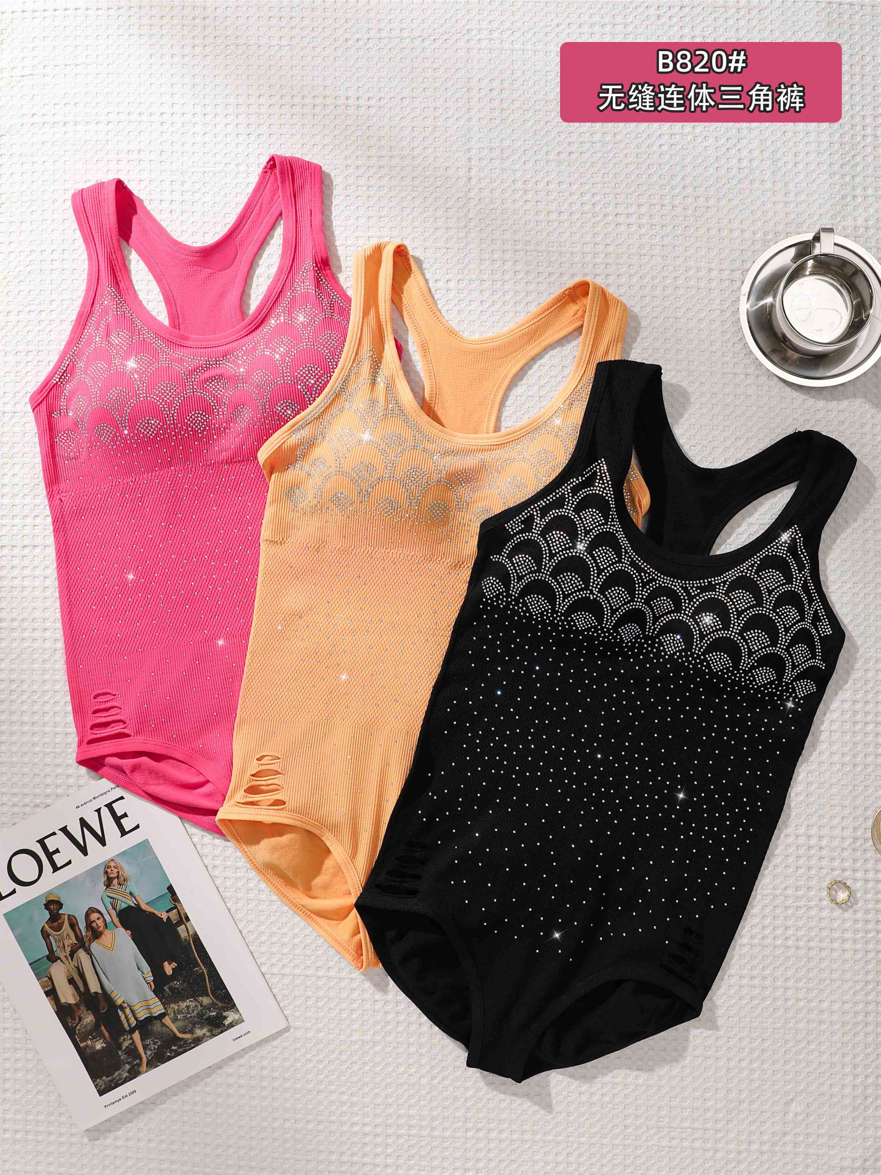 B820# Hot Diamond [Cross-border Shaping One-Piece Triangle Pants]
Tight-fitting European and American shapewear for women undefined