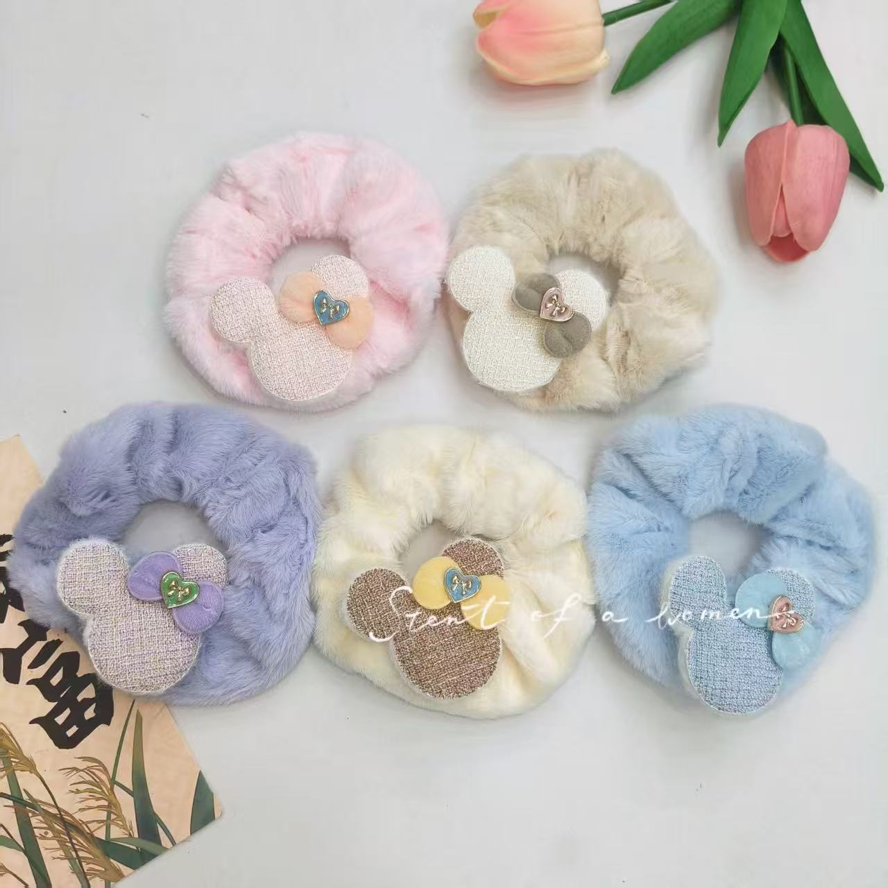 小肠缎面发圈/头圈/发圈饰品/大肠圈/头饰产品图