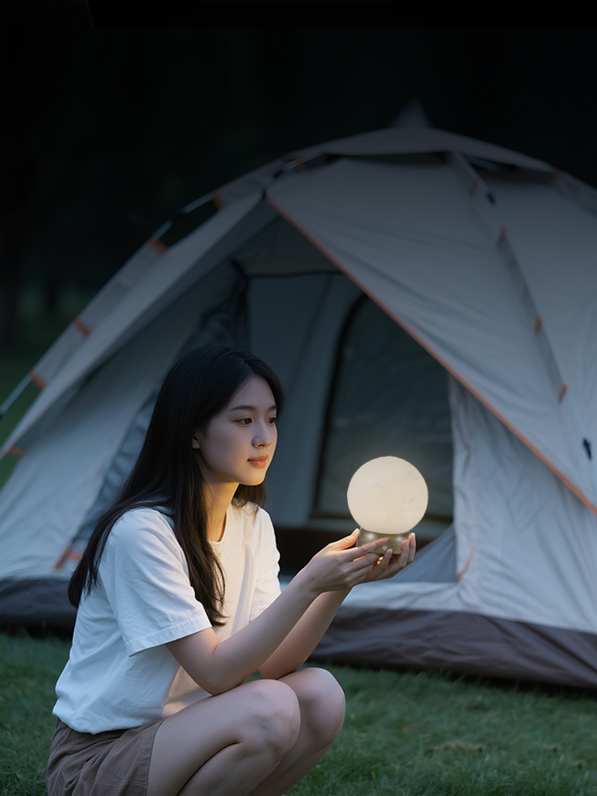 Decorative night light, marble charging desk lamp, warm night lighting Item Picture
