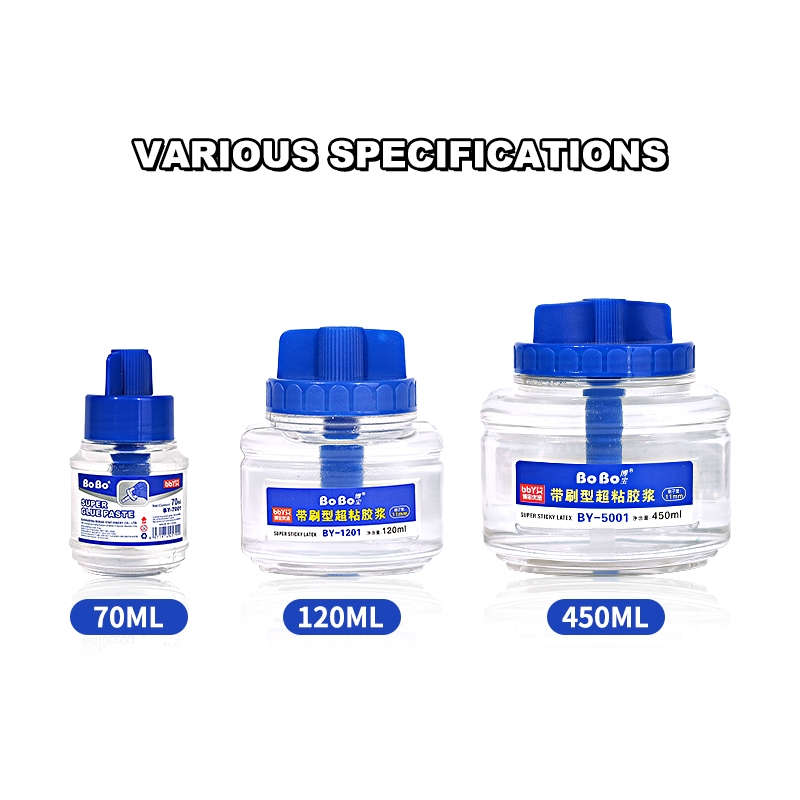 BY-7001 English Version with Brush Adhesive, 70ml, student-specific, environmentally friendly, fast bonding, easy to use, odorless, and free of formaldehyde Item Picture