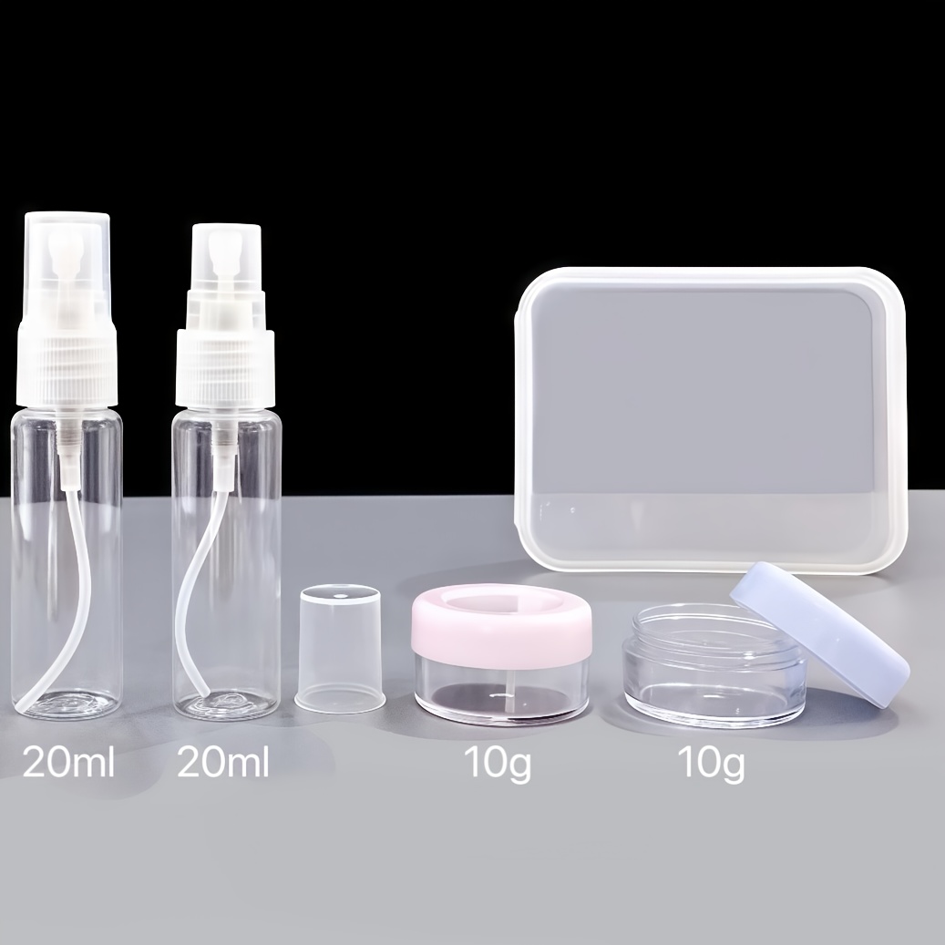 卡丁娜旅行空瓶4件套装喷雾瓶20ML膏霜瓶10克组合出差旅行分装化妆品