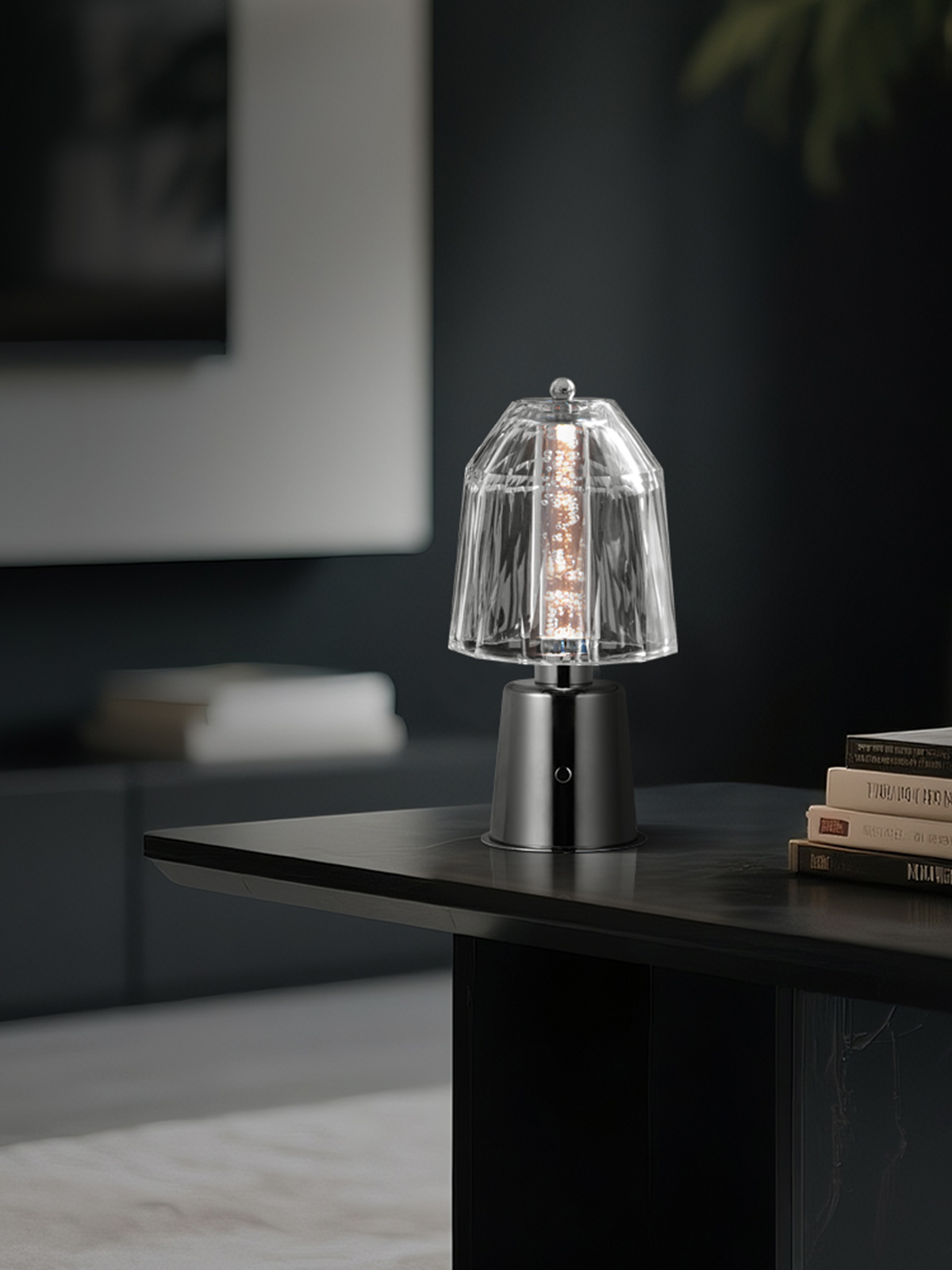 Creative table lamps, decorative items, night lights, glass ambient lights, home decorative lights, decorative stainless steel and aluminum alloy lights Application Scenario