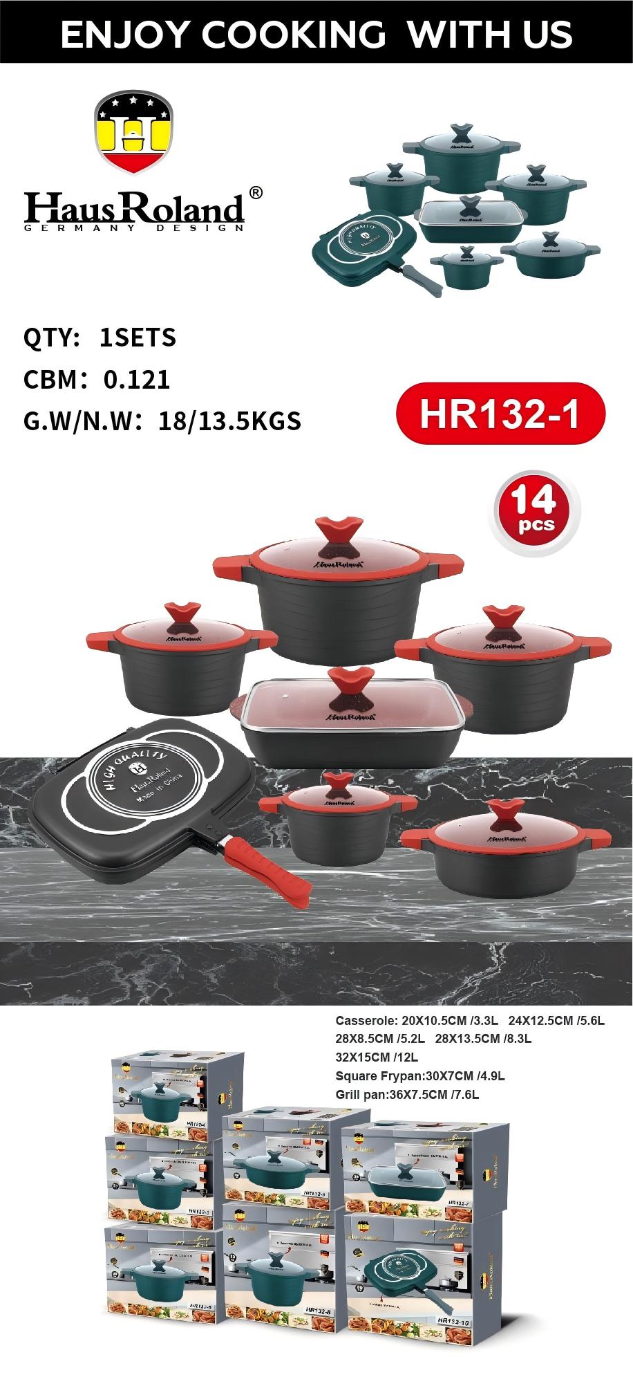 HausRoland aluminum non-stick pan HR132-1 details Picture