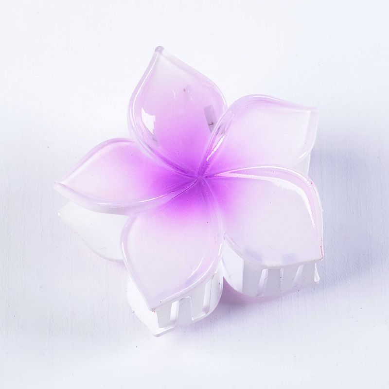 Best-selling gradient frangipani hairpin, female back head updo, shark hairpin, seaside vacation photo hairpin, light luxury detail image 5