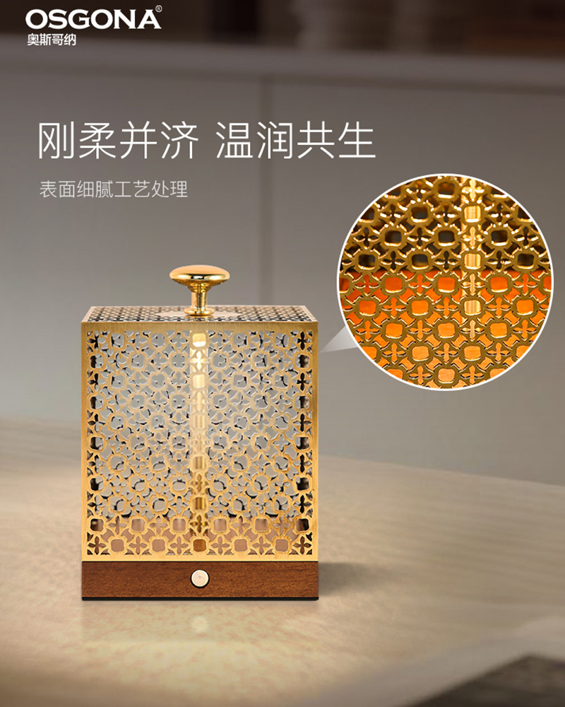 Creative table lamp, wooden decoration, night light, girl's gift, iron art table lamp with light details Picture