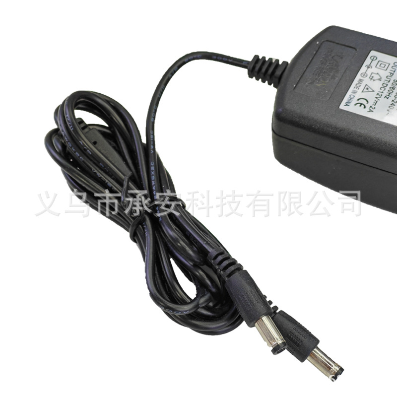 12V2A3A one-to-two power adapter, LED light strip, monitoring video recorder, beauty device, massager, full power Specification image