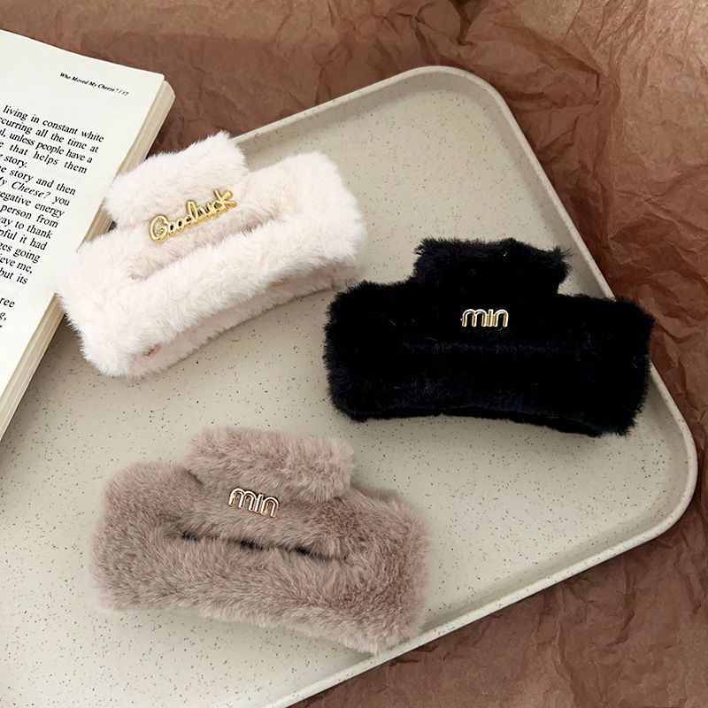 夹子，秋冬毛绒方形抓夹