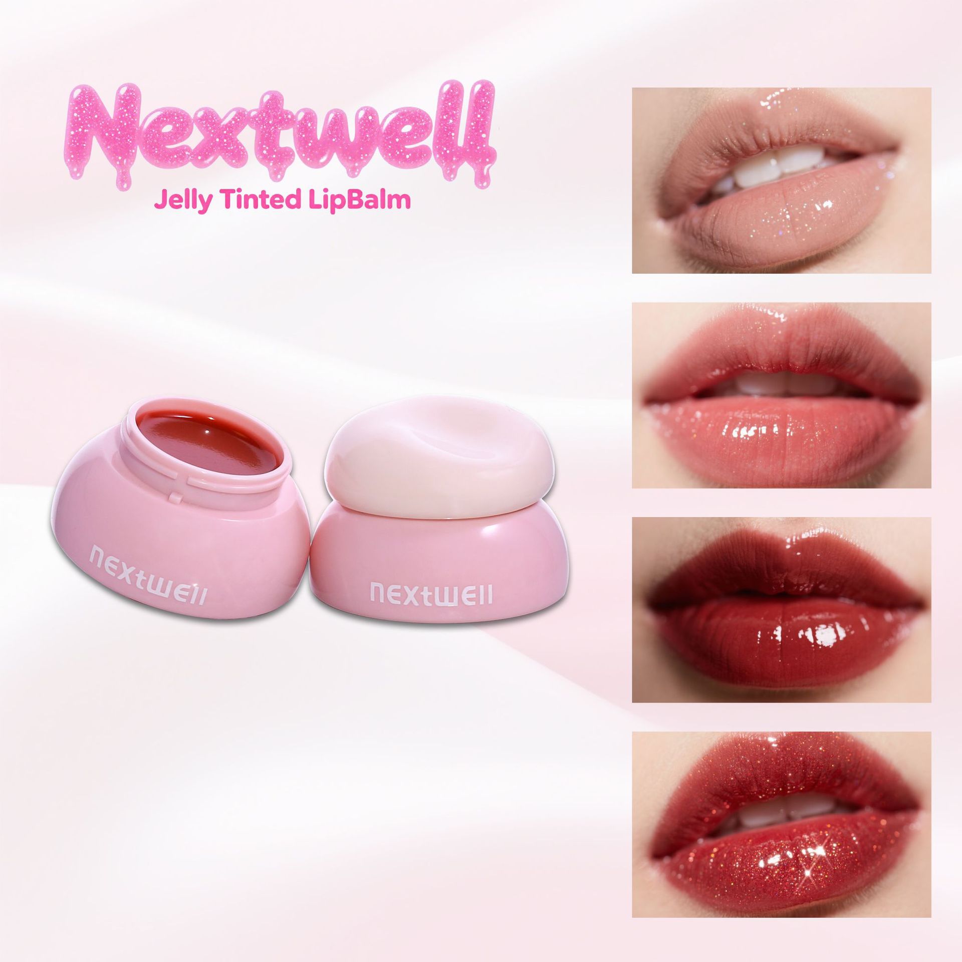 Crossborder specialty Next bien explosión de estilo aqua mirror Lip Balm lápiz labial espejo esmalte labial impermeable de larga duración hidratante humedecedor lip balm fabricante al por mayor líquido lip gloss lip mask details Picture