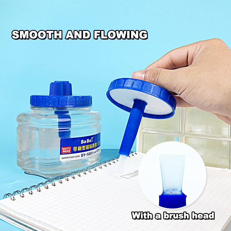 BY-5001 Strong Brush Glue 450ml, student-specific, environmentally friendly, fast bonding, easy to use, odorless, and free of formaldehyde Specification drawing