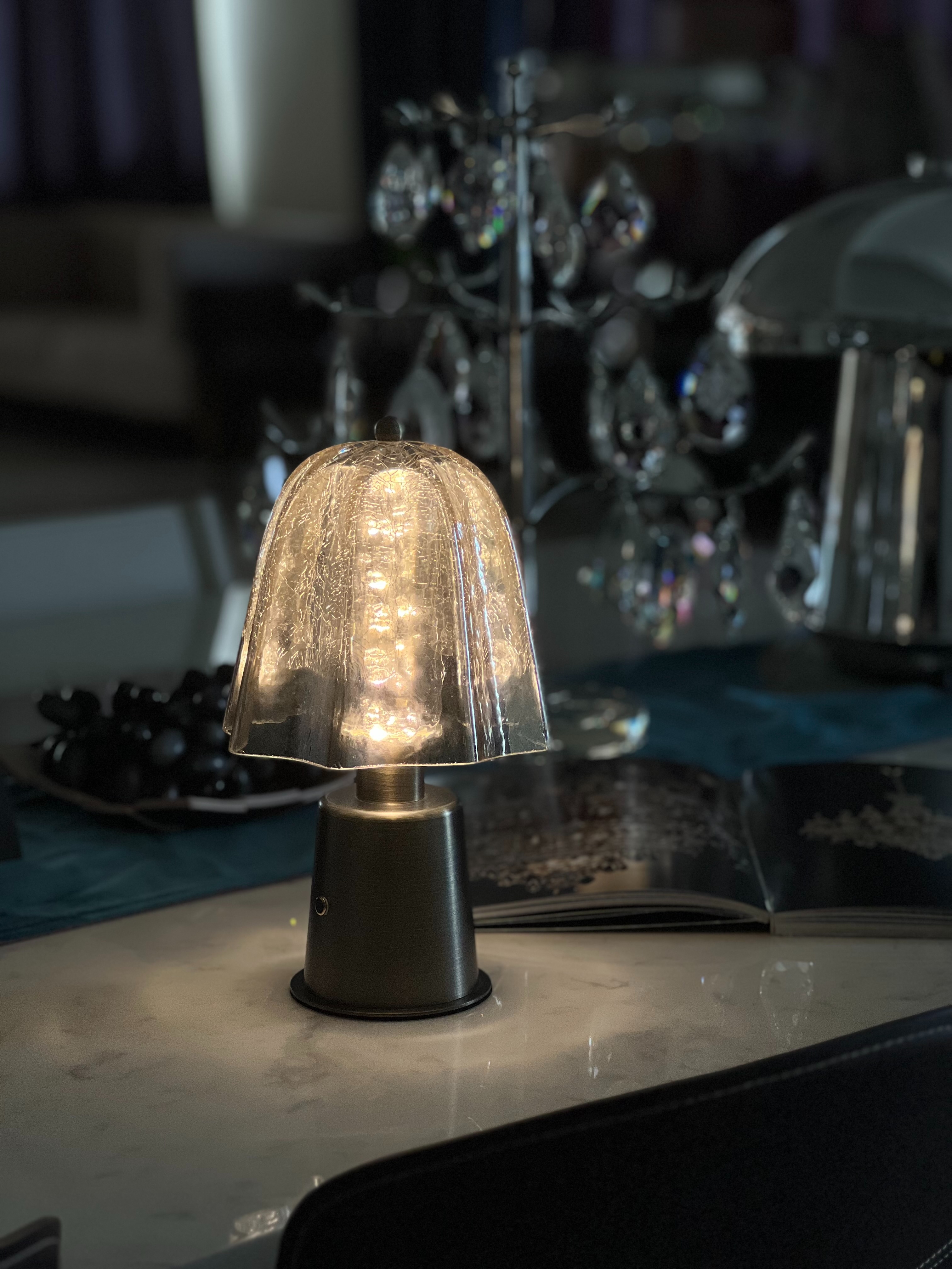 Creative table lamps, decorative items, night lights, glass ambient lights, decorative home lights Specification drawing
