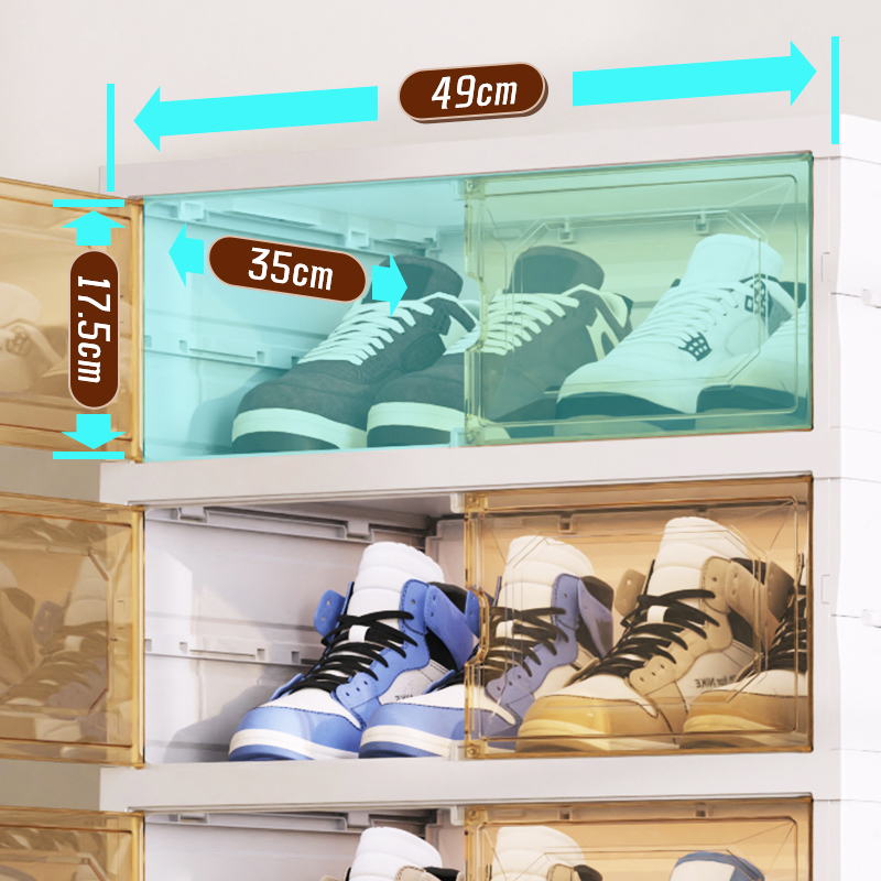 Shenghong Home Furnishing's Widened, Non-Installation, Movable Shoe Cabinet, Plastic Storage, Shoe Rack, Multi-Layer Foldable At The Door, Space-Saving, Cross-Border Export Shoe Box Specification drawing