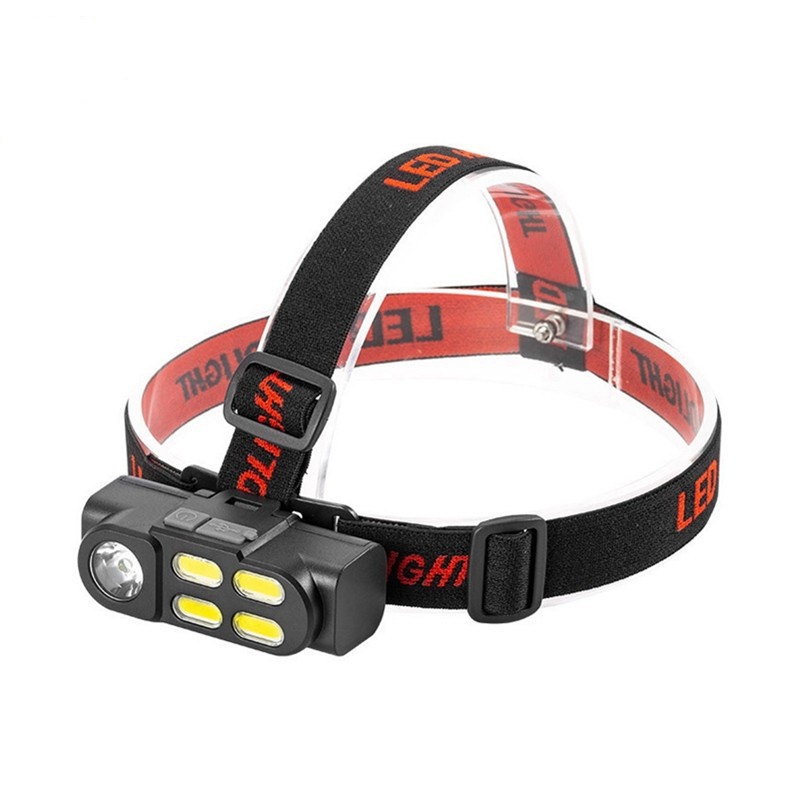 跨境多功能LED迷你强光头灯充电防水cob散光头灯户外夜钓鱼灯