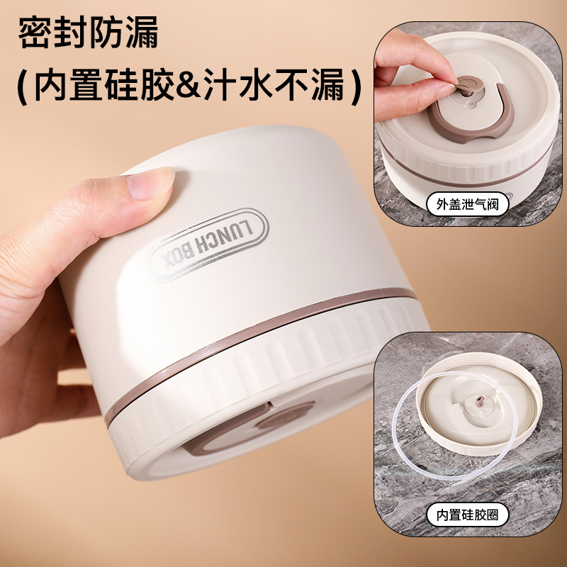 跨境不锈钢便当盒保温可微波炉加热饭盒学生上班族午餐盒套装礼品 饭盒保温饭盒便当盒详情图7