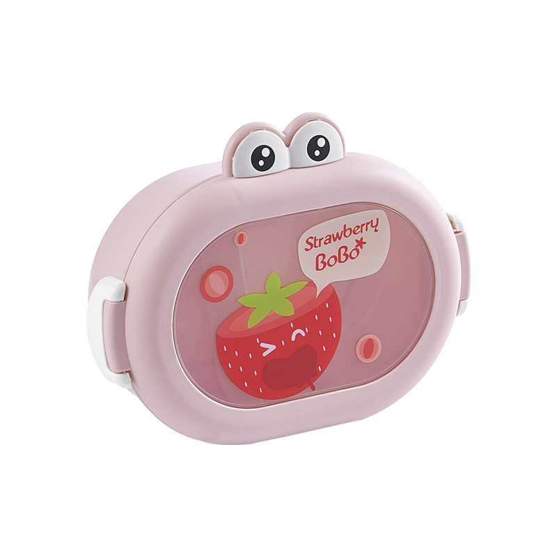 BoBo卡通水果造型餐盒 儿童可爱便携分格饭盒 萌趣柠檬草莓款便当盒详情4