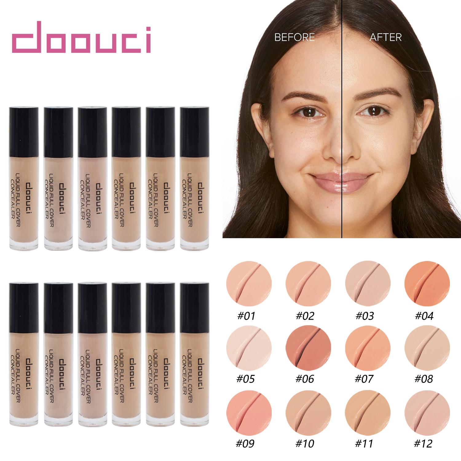 Cross-border burst DOOUCI concealer waterproof eye concealer empalme hidratante OEM/ODM maquillaje personalizado fábrica de cosméticos concealer custom concealer