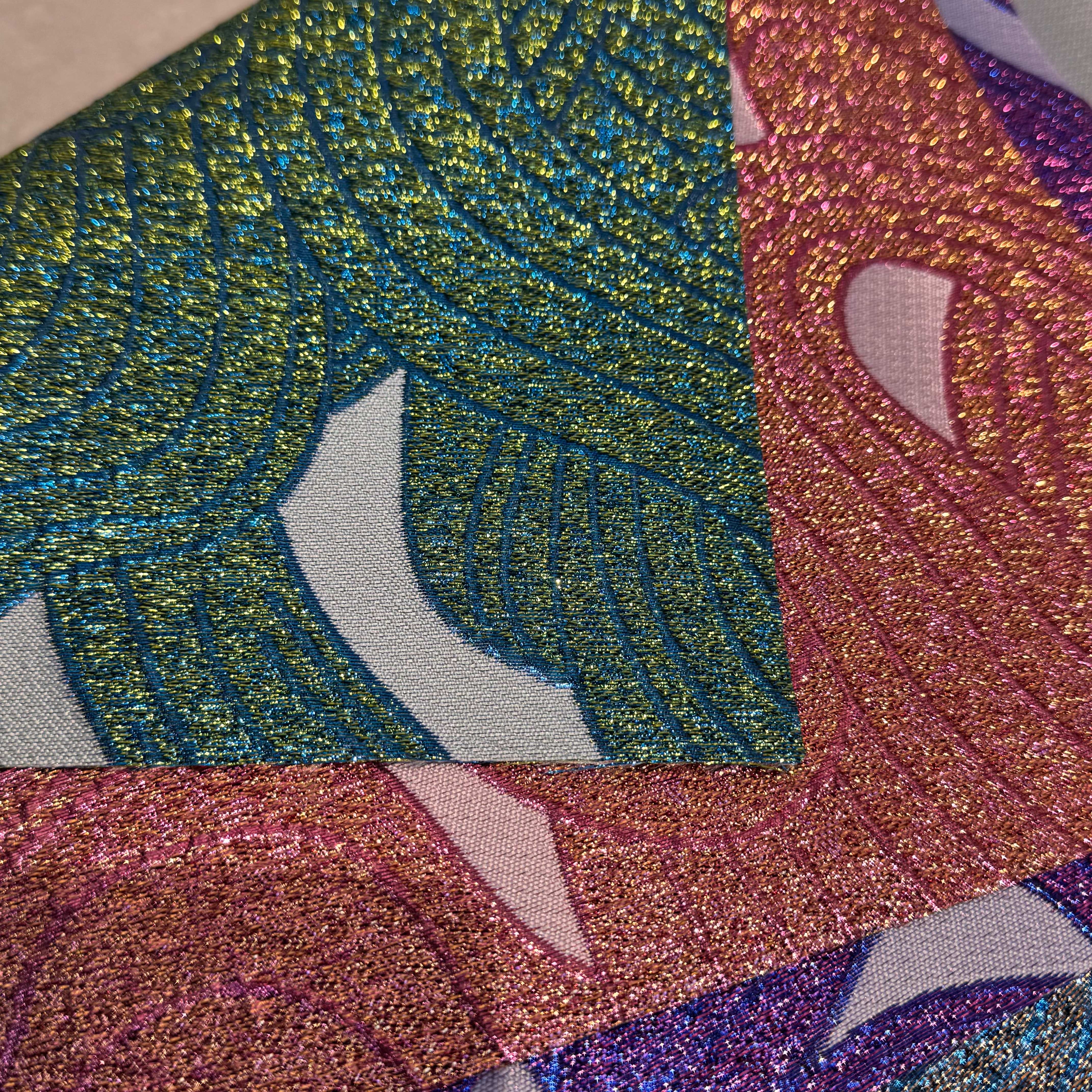 色织橙色玫瑰浮雕素雅提花面料 洛丽塔女装连衣裙礼服包服饰大波浪加密亮片丝绒面料欧美舞台服装礼服蕾丝绣花布详情2