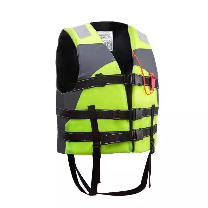 雅马哈救生衣成人求生游泳专业便携式钓鱼大人儿童救生衣浮力背心白底实物图