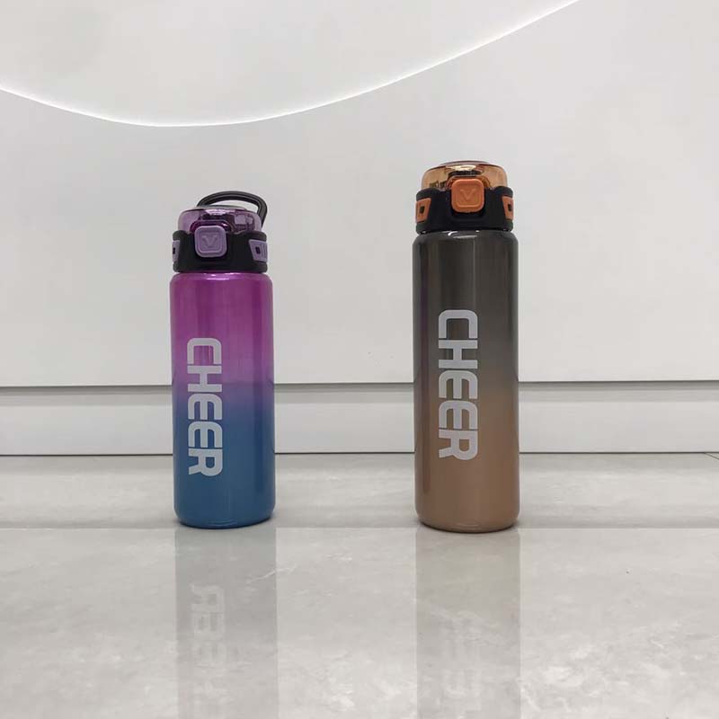 CHEER渐变色弹跳盖水杯 潮流ins风大容量运动便携杯子 多色可选详情3