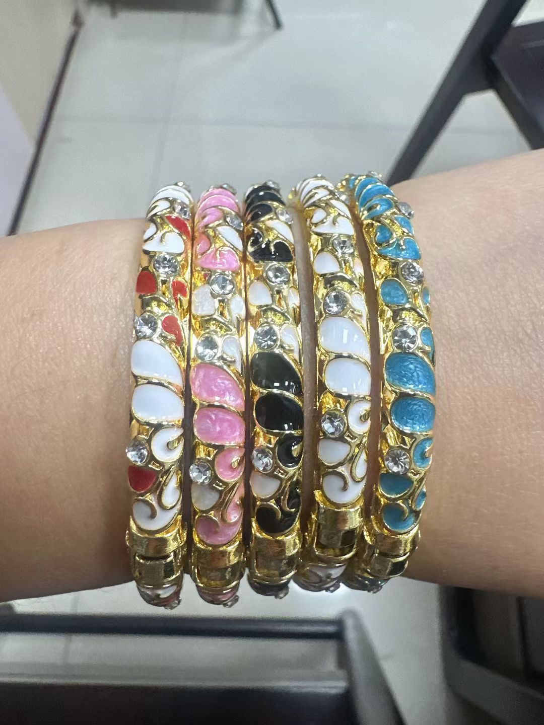 欧美风流行夸张滴油彩色春夏手镯跨境夸张电商首饰手链饰品