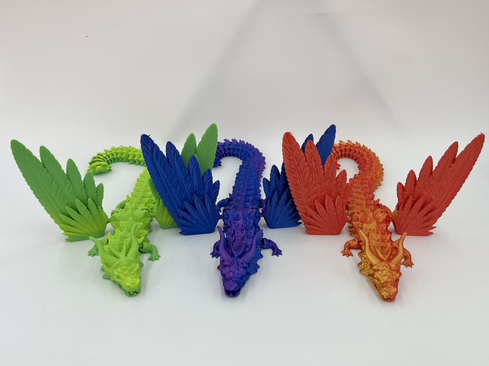 35cm飞龙摆件3D打印飞龙仿真动物关节可活动