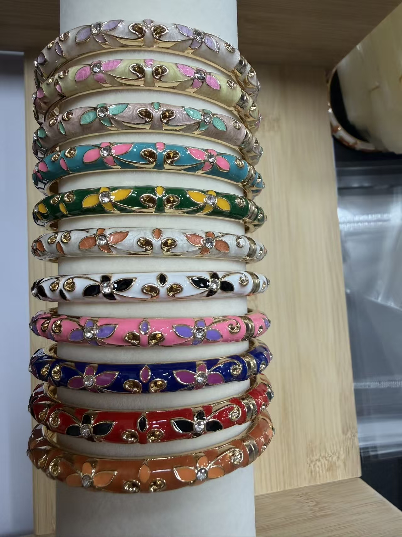 欧美风流行夸张滴油彩色春夏手镯跨境夸张电商首饰手链饰品细节图