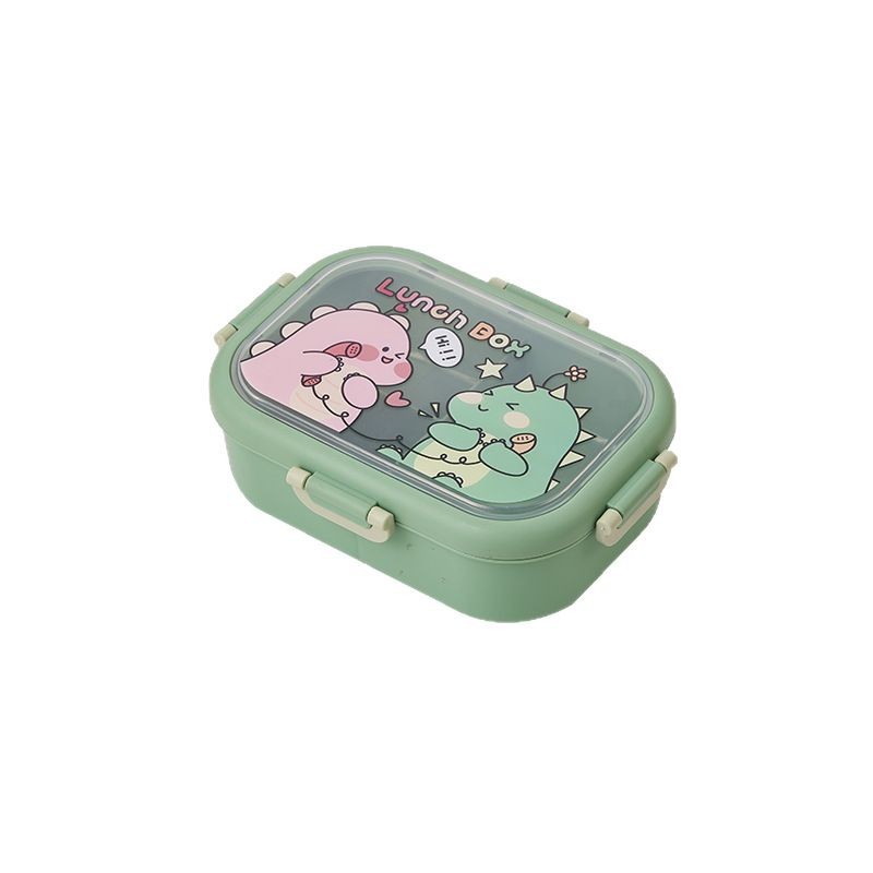 恐龙卡通分格便当盒 儿童可爱便携午餐盒 带餐具学生餐盒保鲜盒详情6