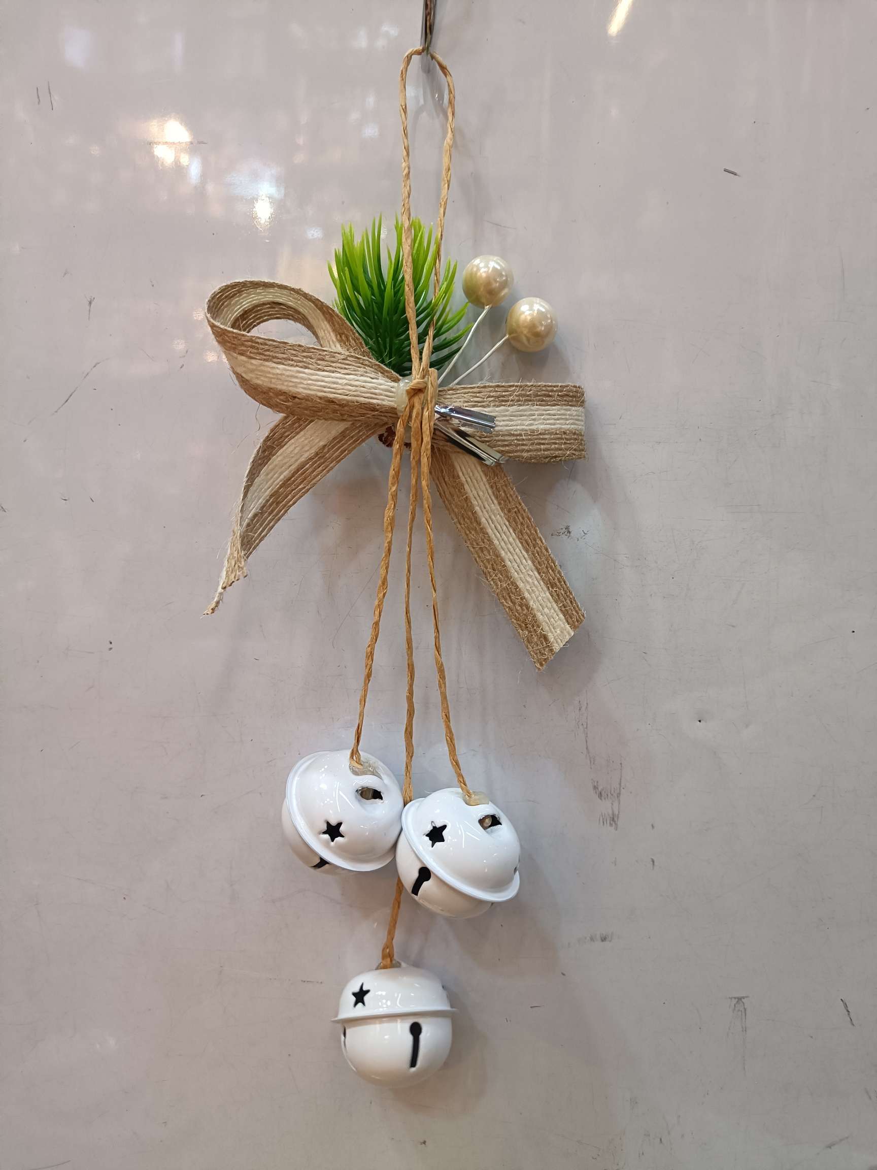 圣诞用品来料加工圣诞球装饰彩条花环木质挂件饰品节日装饰品细节图