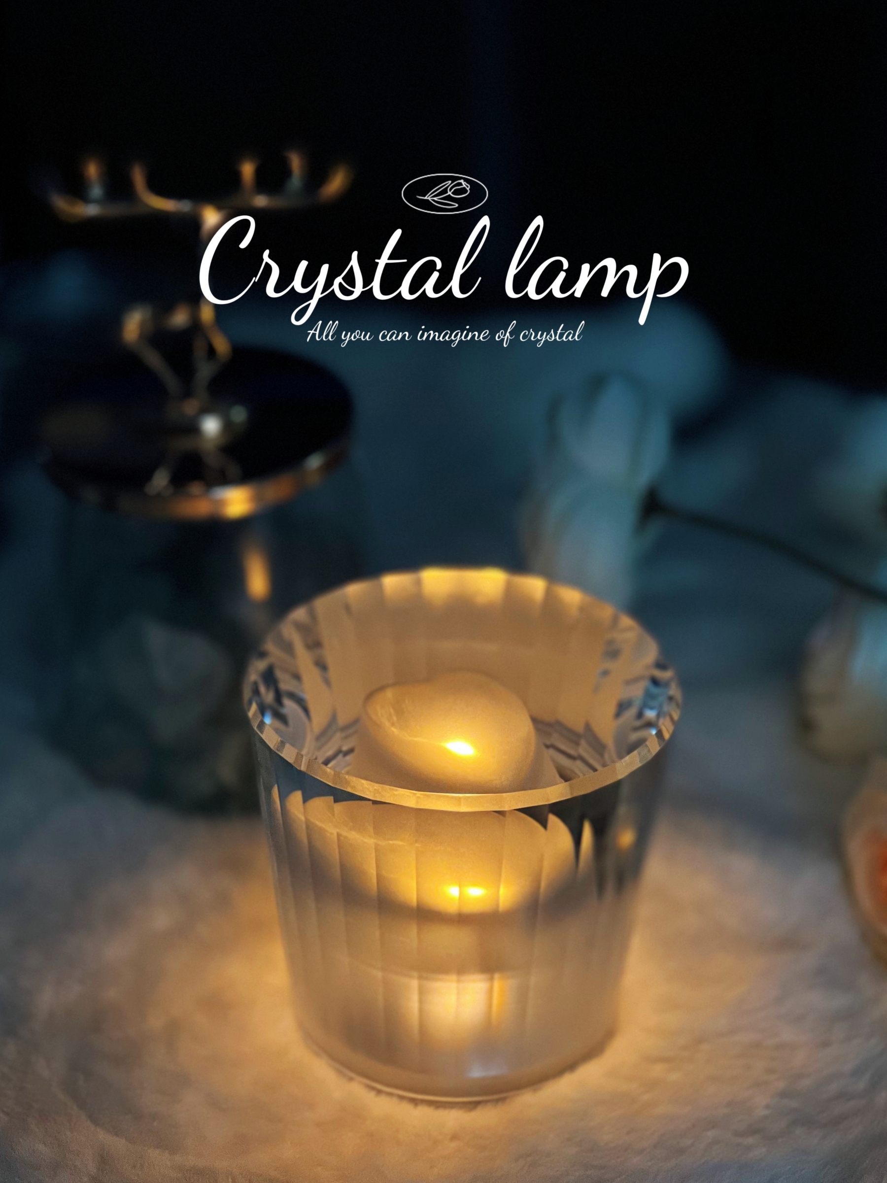 Creative table lamps, home decoration lamps, ornaments, night lights, crystal ambient lights, creative table lamps Specification drawing