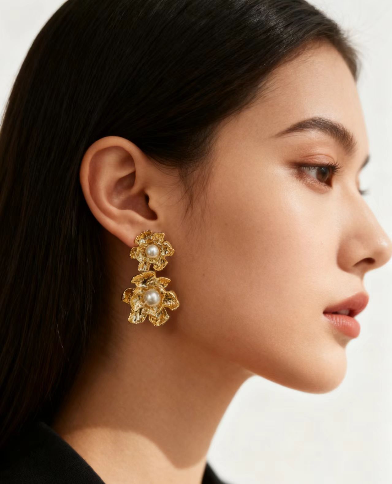 时尚烧焊锆石耳环耳饰女气质简约耳钉耳夹百搭款饰品礼物