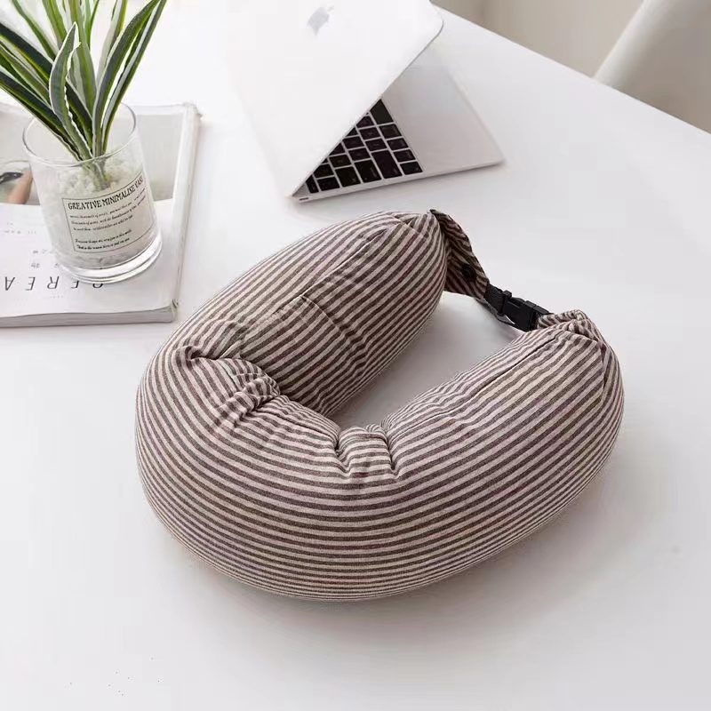 U型枕/旅行枕/u型枕/充气头枕/u型枕学生卡通白底实物图
