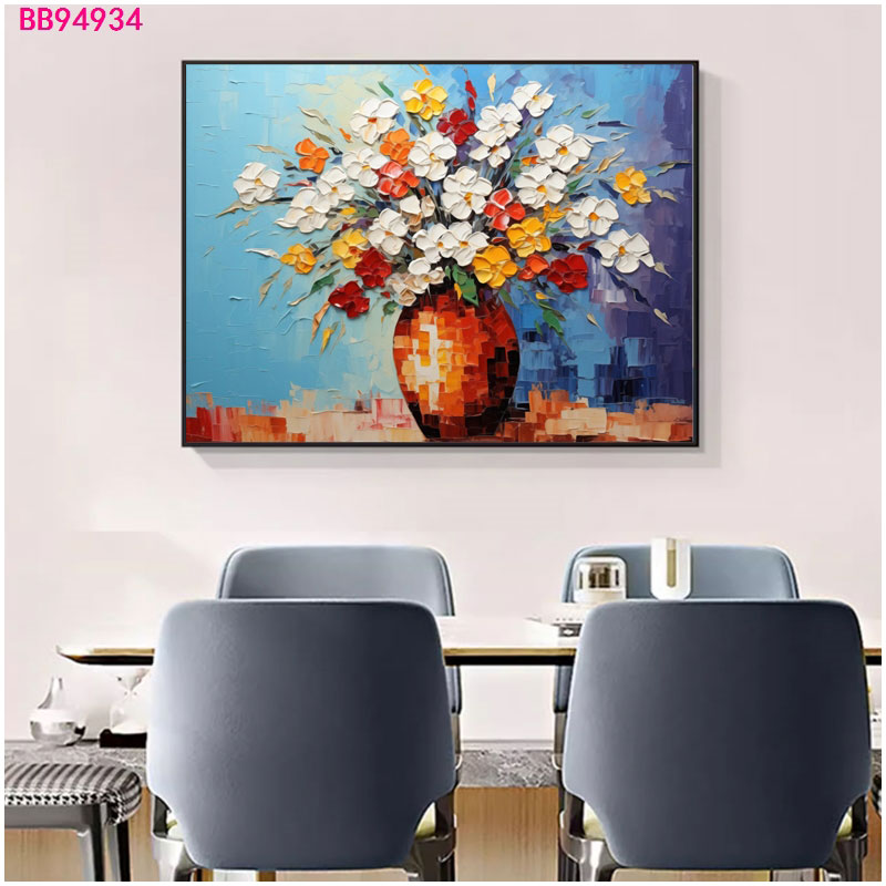 梦幻色彩花卉艺术装饰画 多彩抽象花海客厅卧室墙面挂画 现代简约