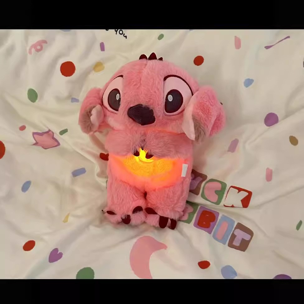 Cross-border breathing Teddy soothing plush toy baby sleep doll gift Breathe 30cm detail image 2