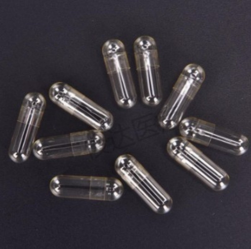 Empty Capsules, Halal Transparent Empty Capsules, Edible Empty Capsules Of Various Colors, 1000 Pieces, Medical 0# Capsules Specification drawing