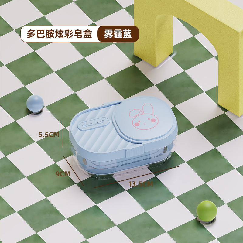 T54-TH-8071 Dopamine Double-layer Soap tray with lid, draining soap tray, Laundry soap dish Application Scenario