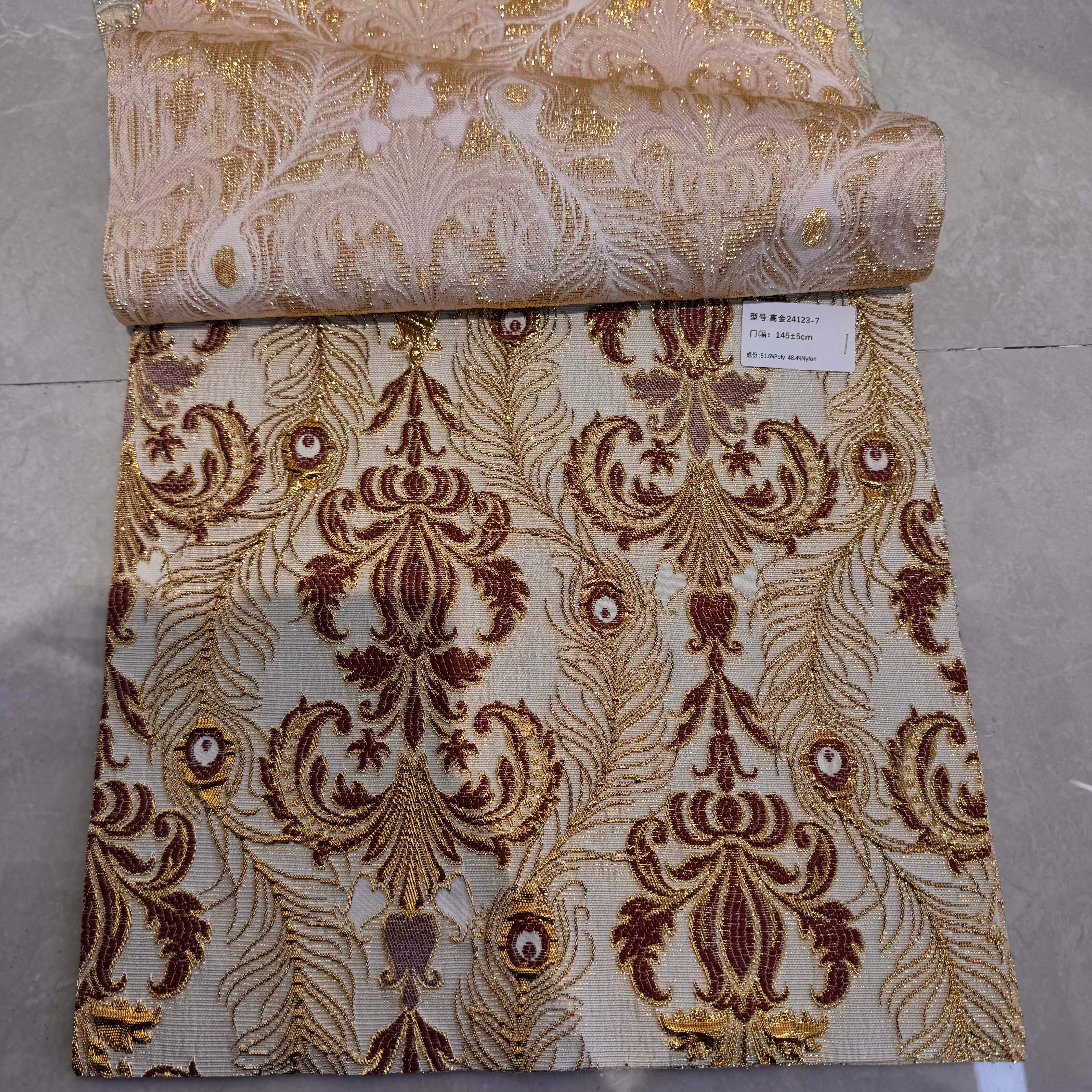 Colorful embroidered fabric in stock, ethnic-style home textiles, home tablecloths, handicrafts, curtain accessories, lace fabric, heavy gold thread embroidery, lace accessories, European and American style Christmas overlock decorative lace ribbons wholesale pic 6