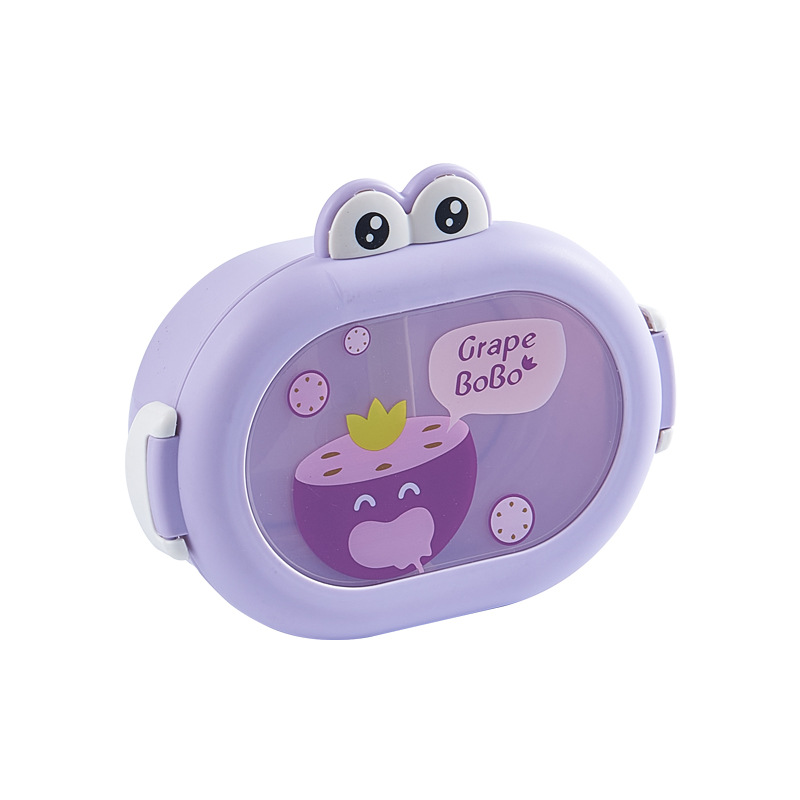 BoBo卡通水果造型餐盒 儿童可爱便携分格饭盒 萌趣柠檬草莓款便当盒详情6