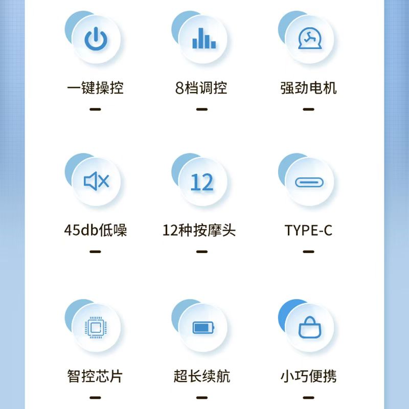 便携式迷你筋膜枪USB充电型按摩器白底实物图