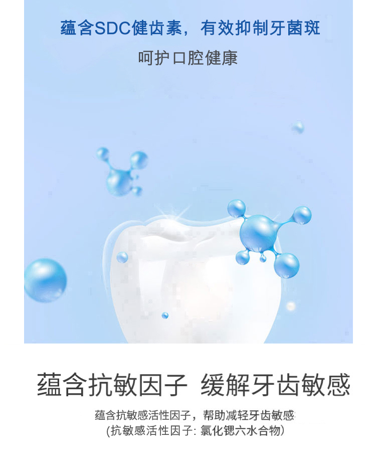 冷酸灵牙膏防菌抗敏（清凉薄荷） 180g详情4