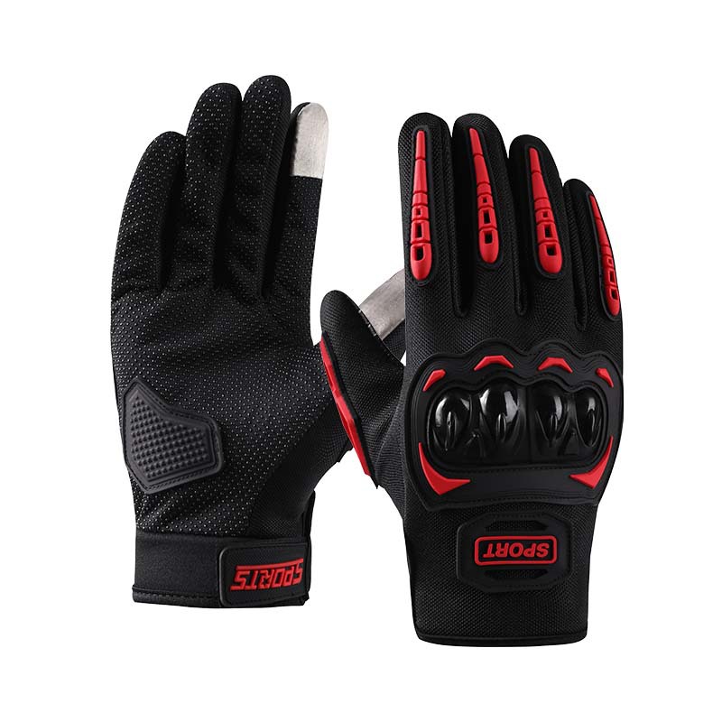New full-finger gloves for men's all-season outdoor riding, motorcycle racing and off-road with touch screen, anti-drop and anti-slip features Item Picture