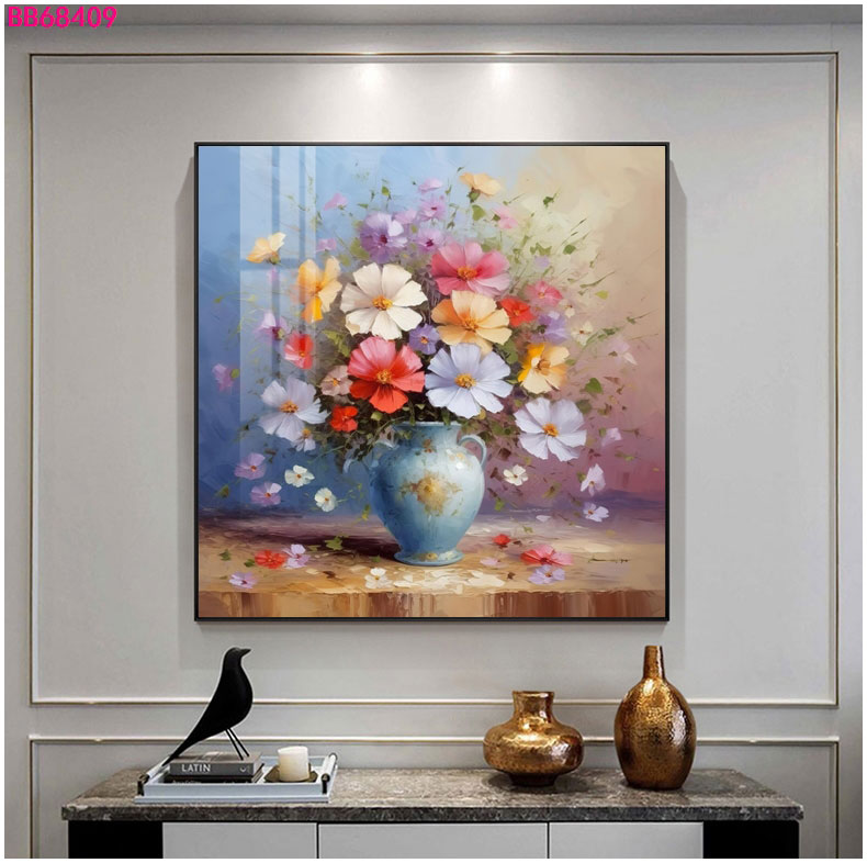 梦幻色彩花卉艺术装饰画 多彩抽象花海客厅卧室墙面挂画 现代简约详情9