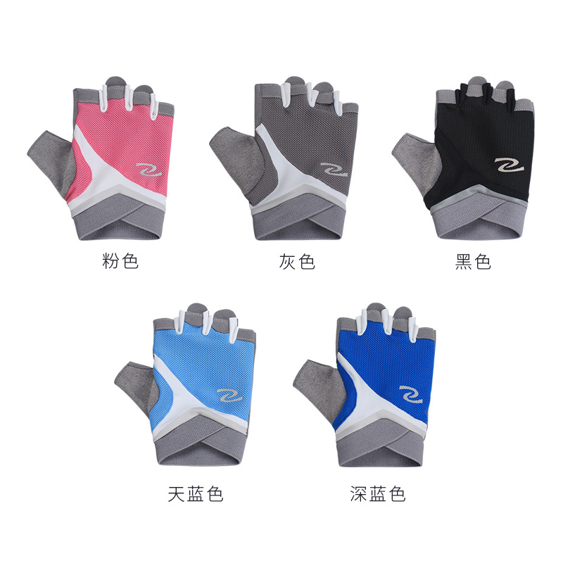 Women's yoga spinning, anti-slip, men's half-finger breathable and wear-resistant equipment, dumbbell training, sports gloves, fitness gloves Application Scenario