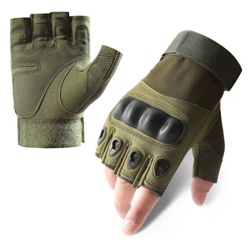 Half-finger tactical gloves for men, outdoor cycling, anti-slip and wear-resistant sports, mountaineering, fitness and combat training gloves Item Picture