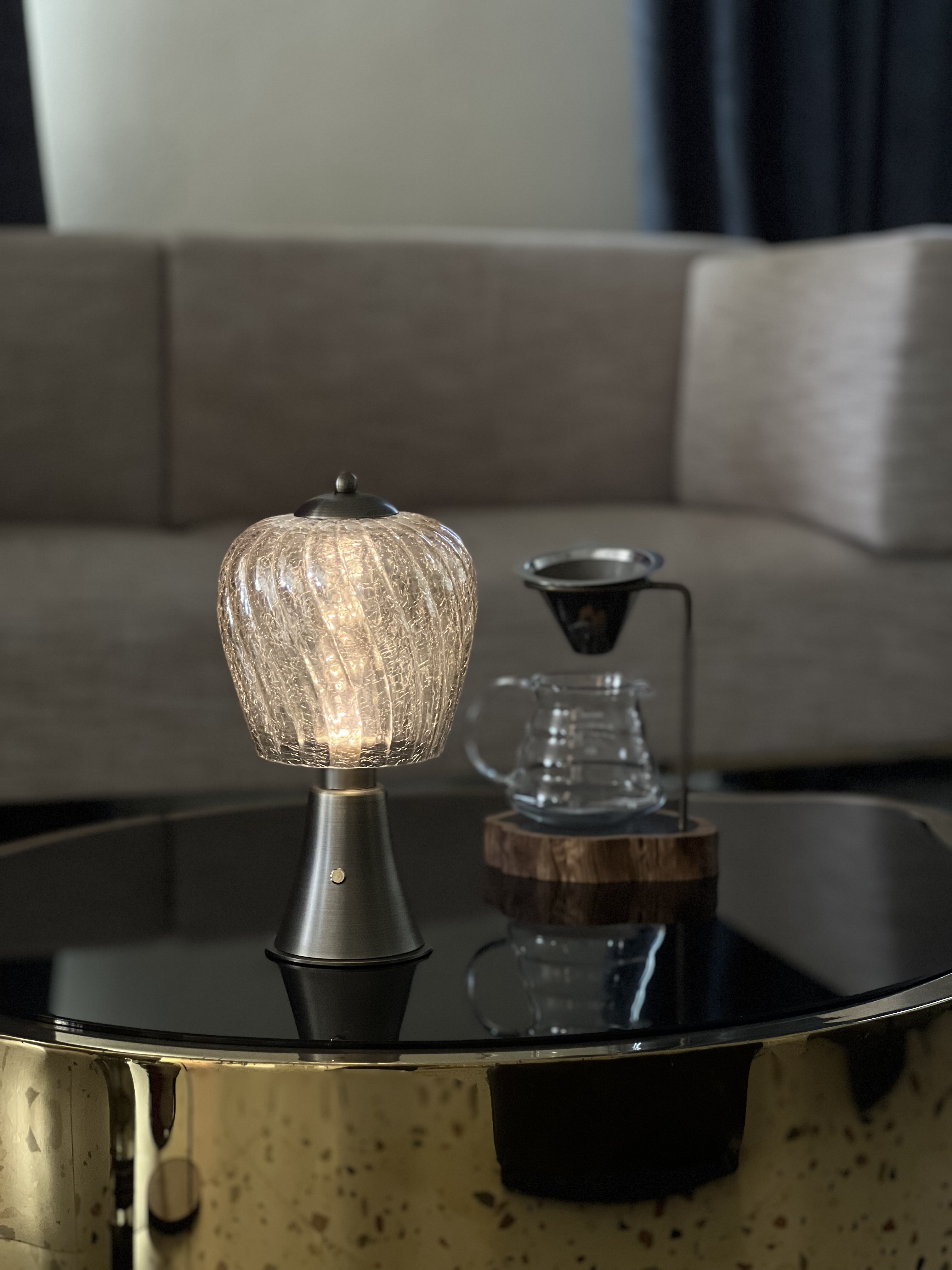 Decorative night lights, glass ambient lights, decorative home lights, creative table lamps details Picture