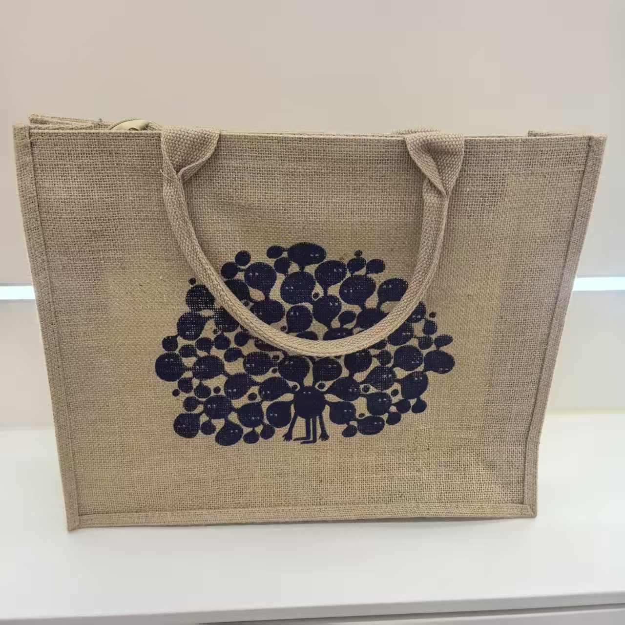 厂家现货麻提花大容量复古欧美手提包