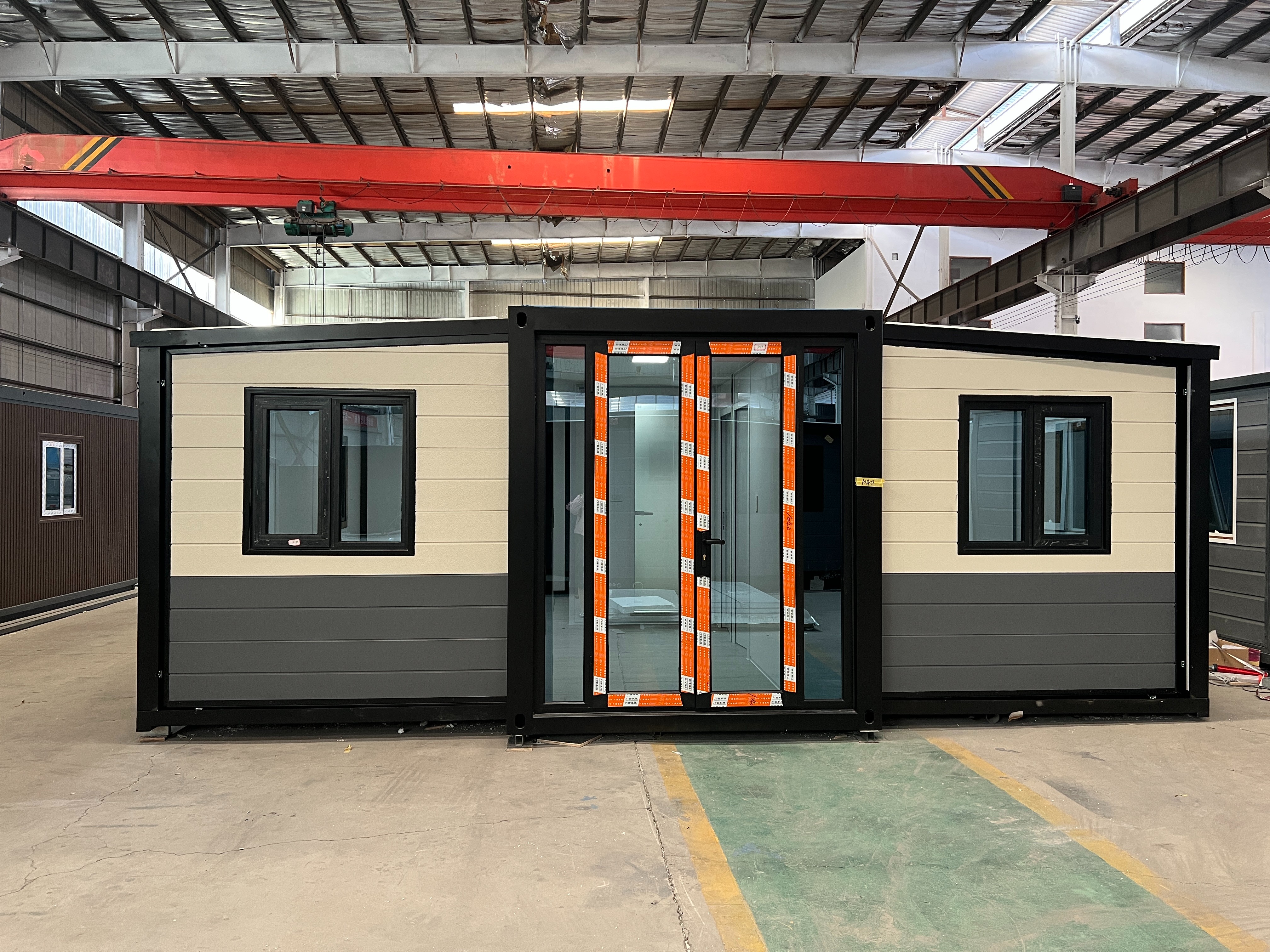 出口20尺双翼折叠拓展房三室一厅带卫生间户外活动房可移动集装箱