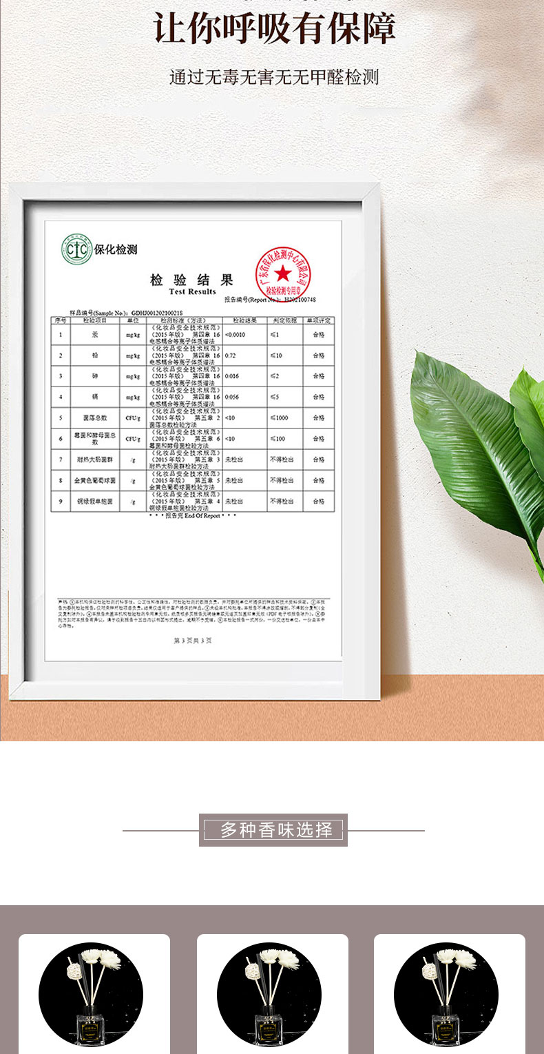 50ml四方瓶无火藤条香薰｜花卉装饰设计 · 持久扩香｜适用于卧室、客厅、卫浴的全屋清新香氛详情7